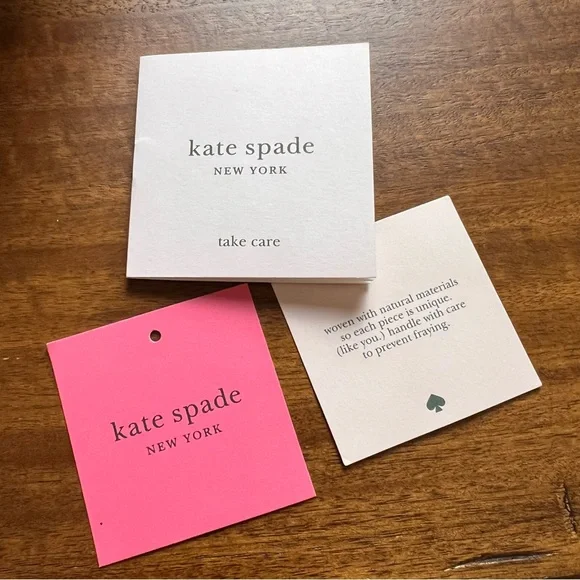 Kate Spade Sam Stripe Straw Medium Satchel Blue - Picture 16 of 16